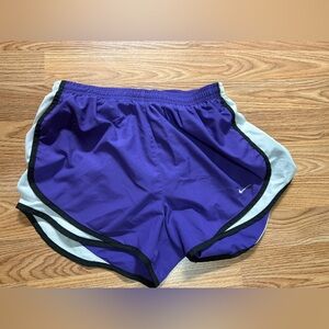 Nike Women's Purple and Gray Athletic Shorts